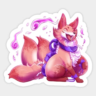 Mystical Kitsune Sakura Sticker